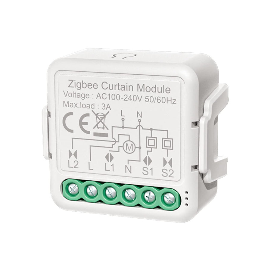 Zigbee 1-Channel In-Wall Smart Curtain Module | Hidden Switch