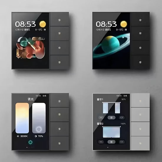 Smart Display Control Panel with 4-Relay Switch | Zigbee