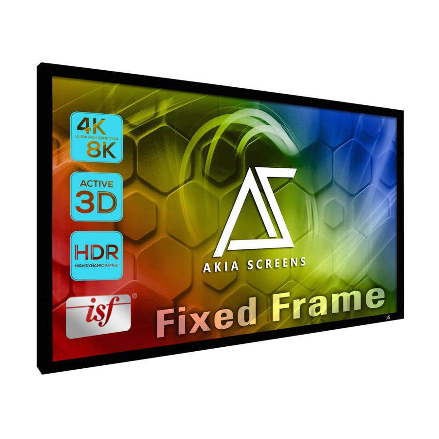Akia Screens 135 INCH Projector Screen 16:9 Fixed Frame Projector Screen 8K / 4K Ultra HD 3D Screen Fixed Frame Series AK-FF110WH2