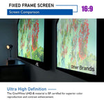 Akia Screens 135 INCH Projector Screen 16:9 Fixed Frame Projector Screen 8K / 4K Ultra HD 3D Screen Fixed Frame Series AK-FF110WH2