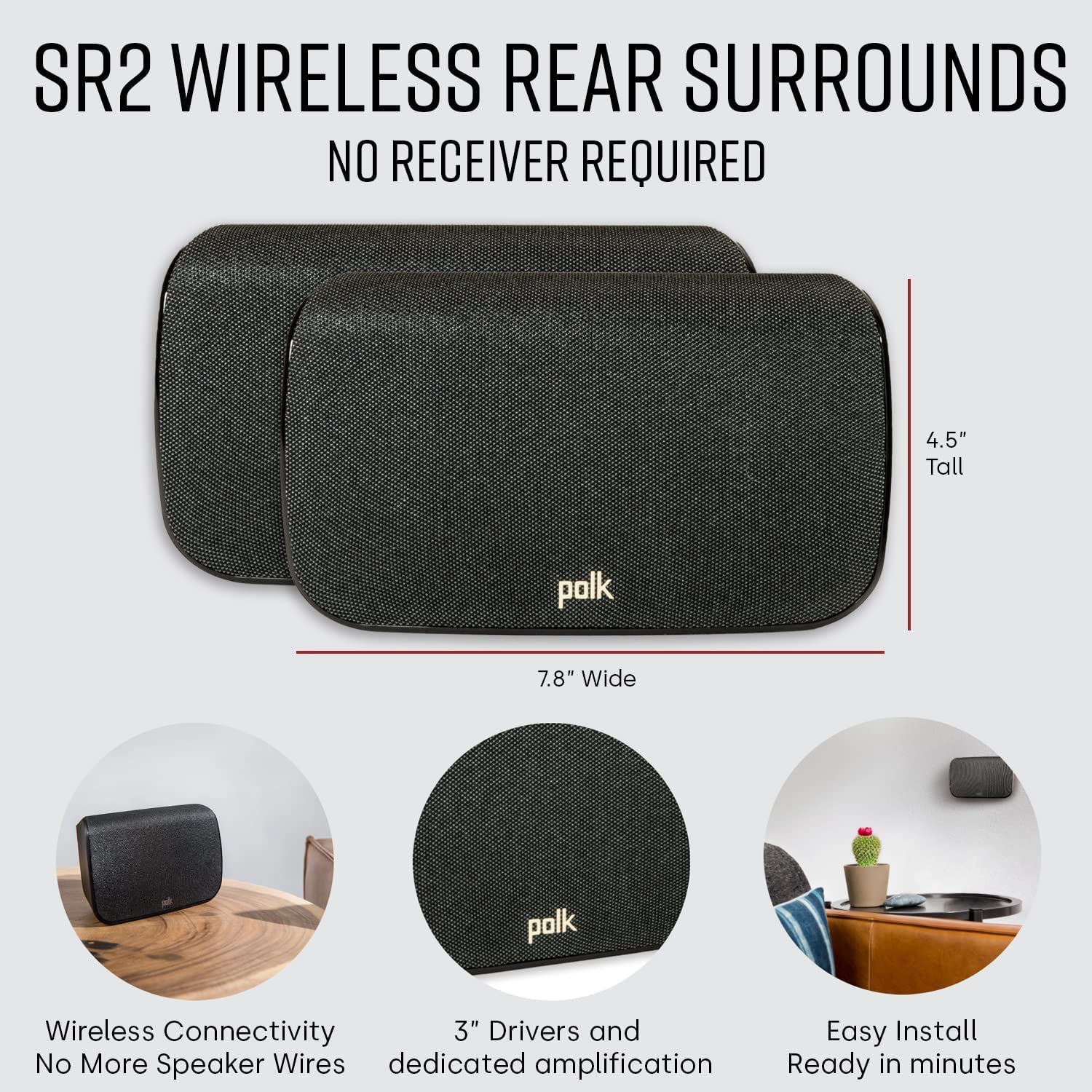 Indiamart Polk Sr1 Wireless Surround Rear Speakers For Magnifi Max