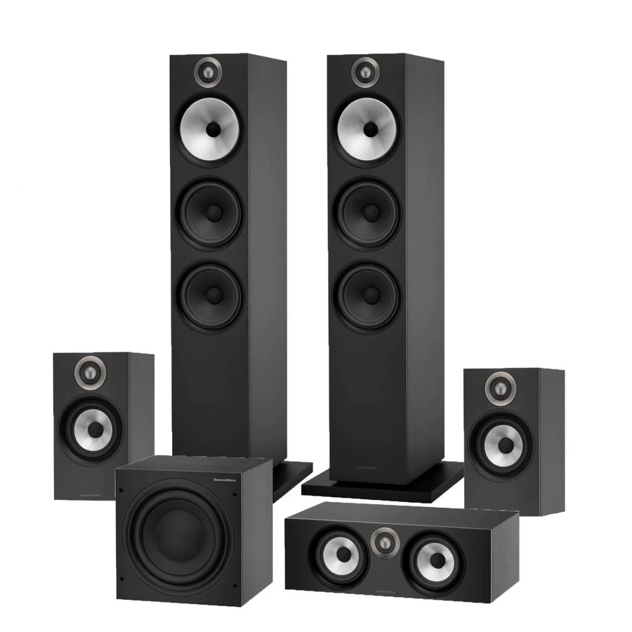 Bowers & Wilkins 600 Series Anniversary Edition 5.1 Channel Home Theatre Floor Standing Package with B&W ASW610 Subwoofer (Bundle Pack)