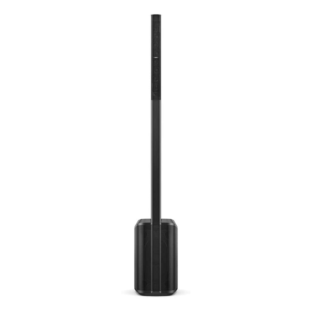 A vertical image of the Bose L1 Pro 8 portable PA system, showing a compact line array speaker designed for sound reinforcement.